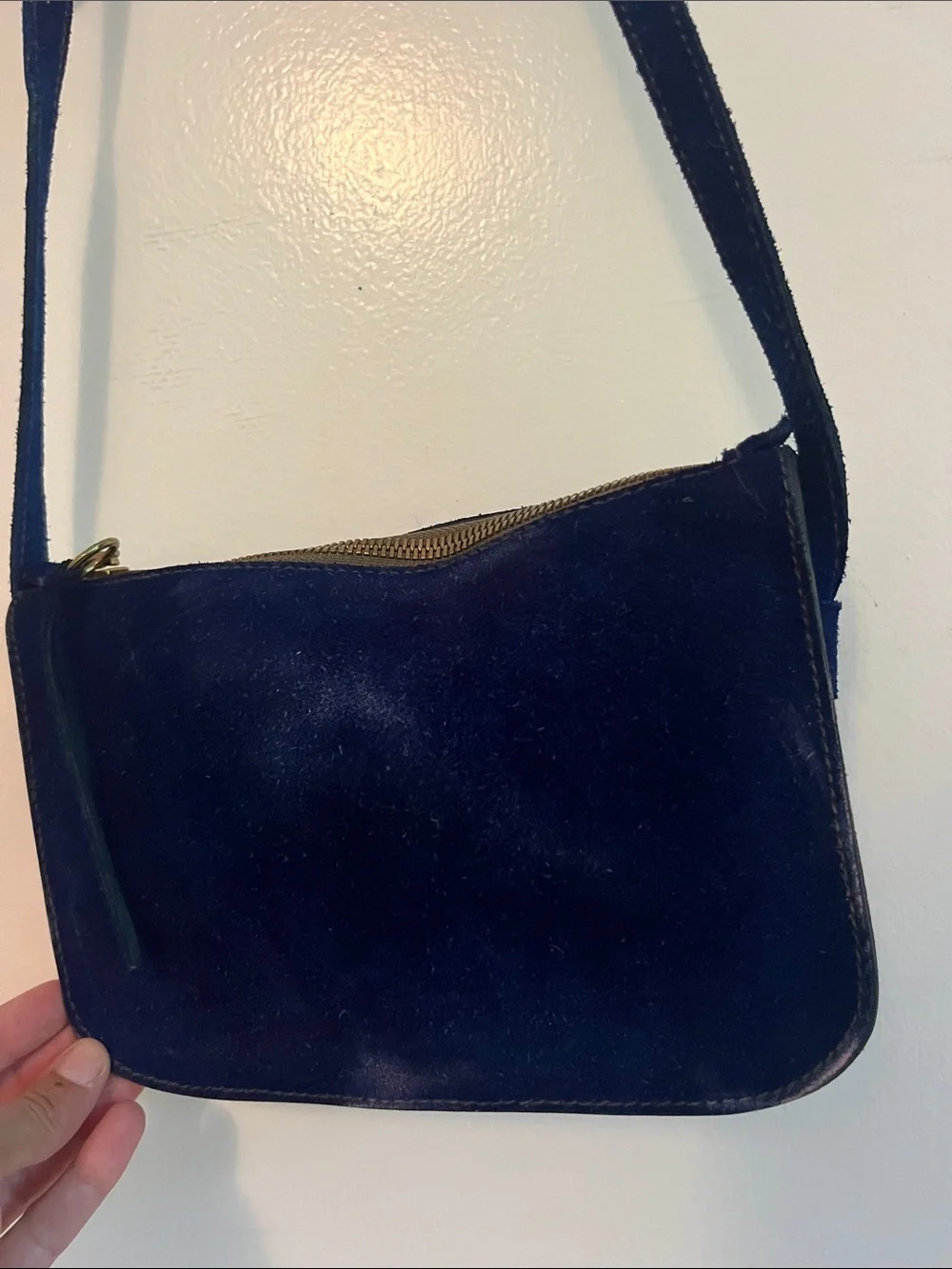 Madewell Navy Suede Shoulder Bag